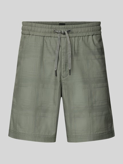 Produktfoto, Tapered Chinoshorts aus reiner Baumwolle Modell 'SANDREW_6_SHORTS' von BOSS Orange, zielony, struktura, gładki wygląd