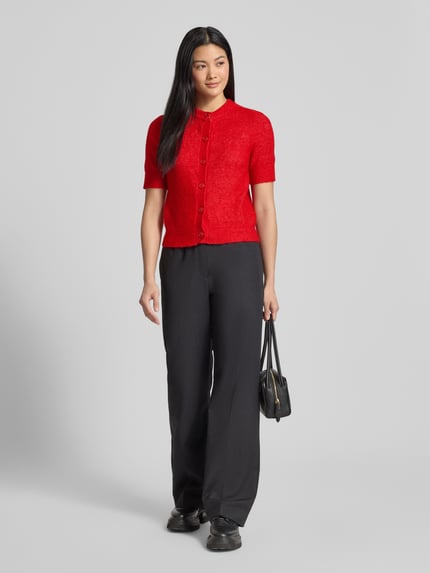 Samsøe Samsøe Cardigan aus Woll-Mix mit 1/2-Arm Modell 'NOURA' Rot 1