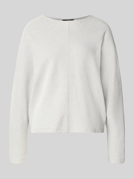 Productfoto, Sweatshirt met U-boot-hals model 'Kerika' van someday in katoenmix, loose fit, effen wit, subtiele textuur