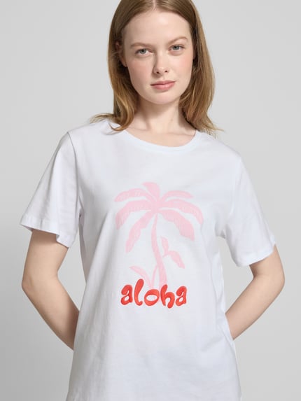 Smith and Soul T-Shirt mit Motiv-Stitching Weiss 3
