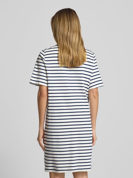Weekend Max Mara Knielanges T-Shirt-Kleid mit seitlicher Raffung Modell 'PIREO' Weiss 5