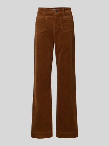 Christian Berg Woman Wide Leg Cordhose mit Gesäßtaschen Cognac 2