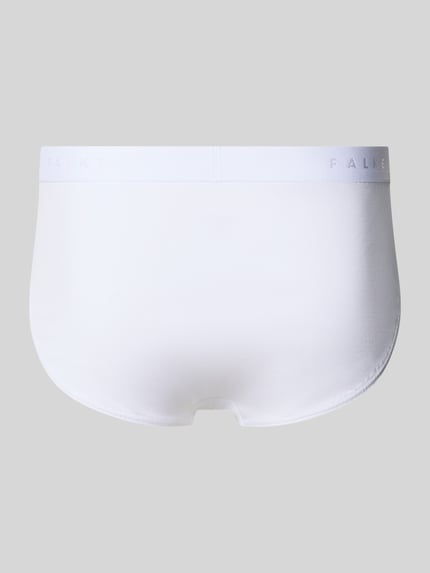 Produktfoto, białe figi z elastycznym pasem Slip mit elastischem Bund Modell 'Daily Comfort' von FALKE, mieszanka bawełny i elastanu, dopasowany krój, detale z logo