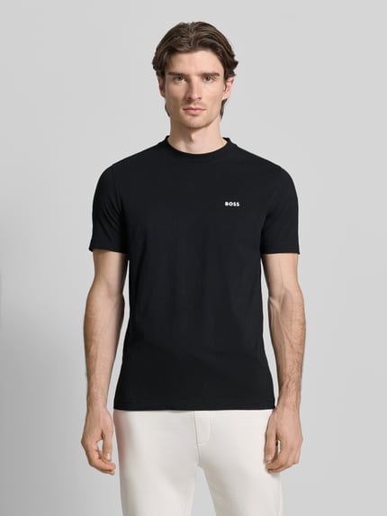 BOSS Green T-Shirt mit Label-Print Black 4