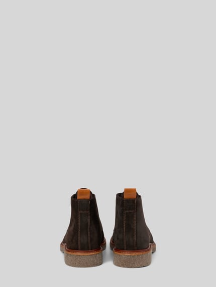 Marc O'Polo Boots aus Rindvelours mit Kreppsohle Dunkelbraun 4