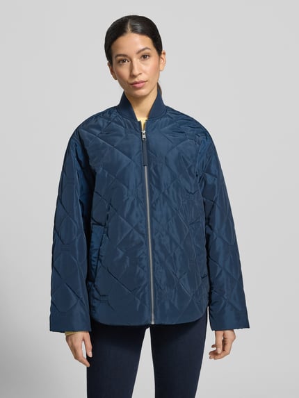 Tommy Hilfiger Krój regular fit bomberka ze stylu college z kołnierzem Granatowy 4