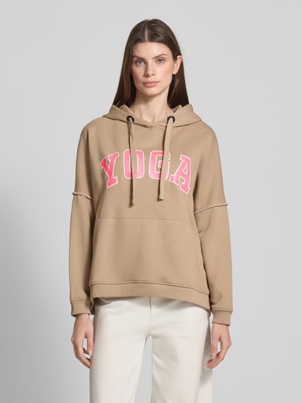 miss goodlife Oversized hoodie van puur katoen met kangoeroezak Zand - 4