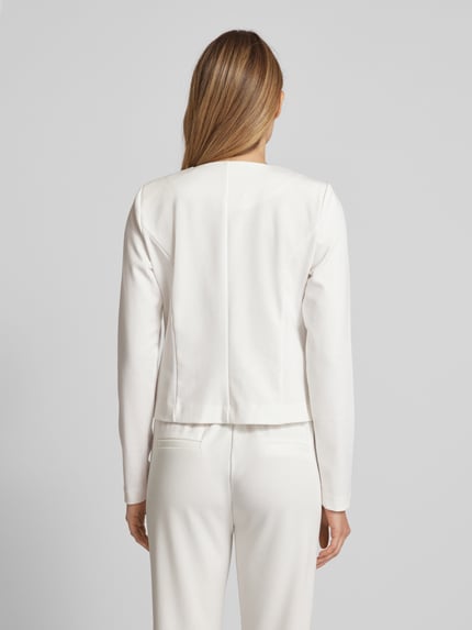 ICHI Regular fit blazer met opengewerkte voorkant, model 'KATE' Wit - 5