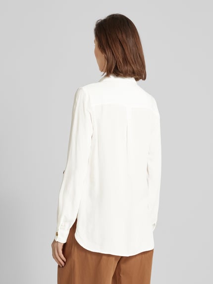 VERO MODA Hemdbluse mit aufgesetzten Brustpattentaschen Modell 'BUMPY' Weiss 5