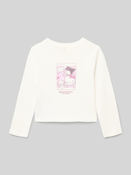 MANGO Longsleeve mit Motiv-Print Offwhite 1