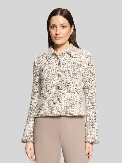 Betty Barclay Regular Fit Kurzblazer aus Baumwoll-Mix Beige 4