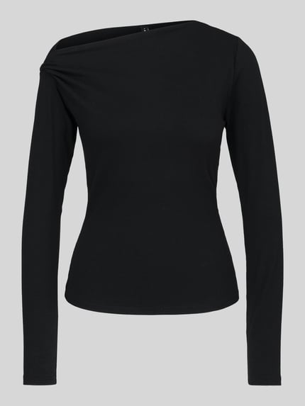 ONLY Langarmshirt mit asymmetrischem Ausschnitt Black 2
