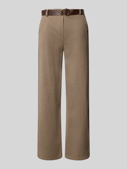 ZABAIONE Regular Fit Weite Hose mit Bundfalten Mittelbraun 1