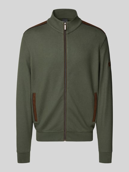 bugatti Sweatjacke mit Stehkragen Modell 'Selanik' Khaki 2