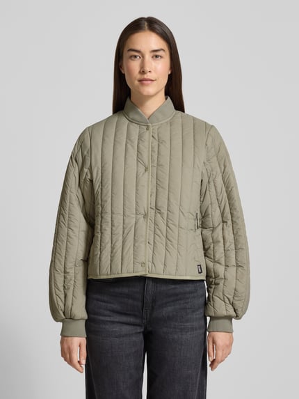 Rains Gewatteerd jack met knoopsluiting, model 'Banja Liner' Rietgroen - 4