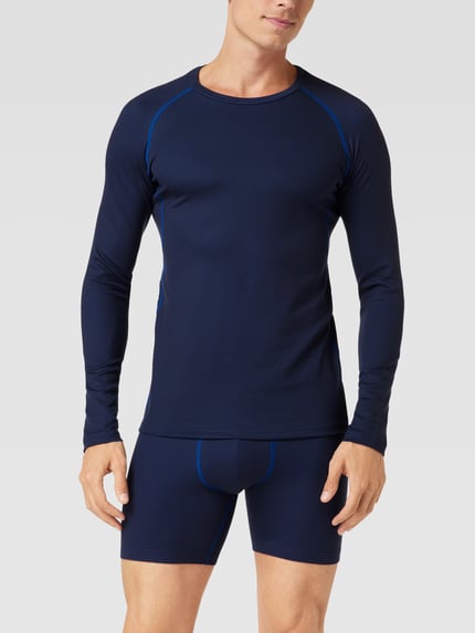 Mey Shirt met lange mouwen en contrastnaden Donkerblauw - 1