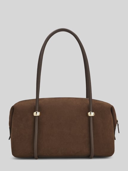 HUGO Henkeltasche mit Logo-Detail Modell 'Briony S_Duffle' Dunkelbraun 3