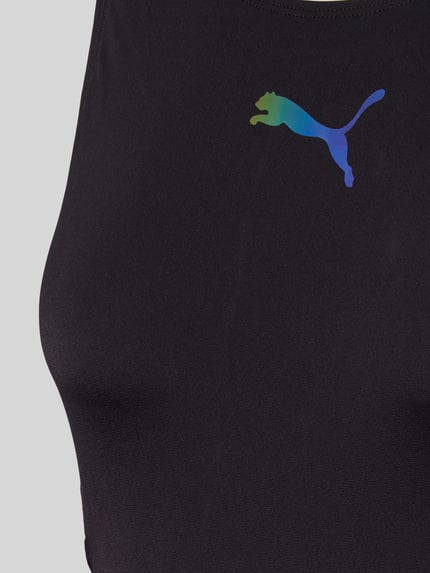 PUMA Kostium kąpielowy z nadrukiem z logo Czarny 2