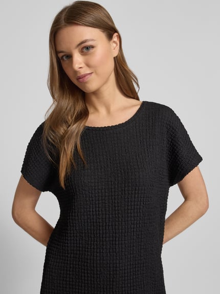 Christian Berg Woman T-Shirt mit geripptem Rundhalsausschnitt Black 3