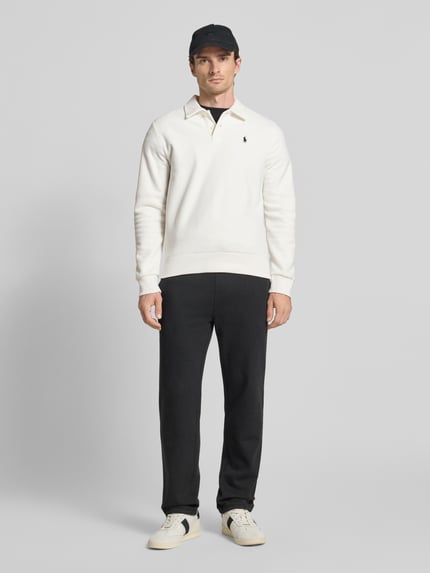 Polo Ralph Lauren Fleecepullover mit Label-Stitching Modell 'MAGIC POLY FLEECE' Offwhite 1