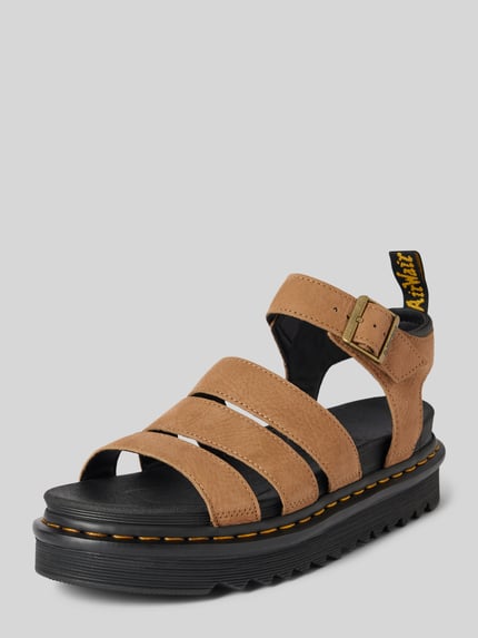 Dr. Martens Sandalen van leer met plateauzool Beige - 1