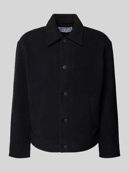 Jake*s Studio Men Regular Fit Jacke mit Woll-Anteil Black 2