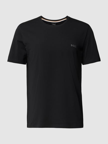 T-Shirt mit Label-Stitching Shop The Look MANNEQUINE