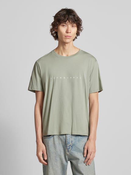 JACK & JONES T-Shirt mit Label-Print Modell 'STAR' Mint 4