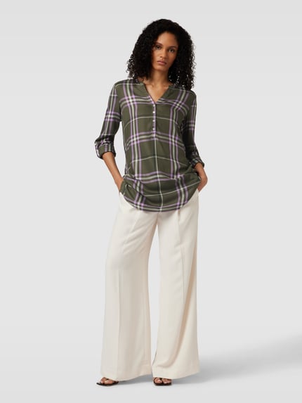 Montego Bluse mit Tunikakragen Schilf 1