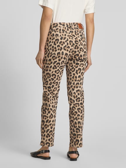 Oui Relaxed fit broek met verkort model Camel - 5