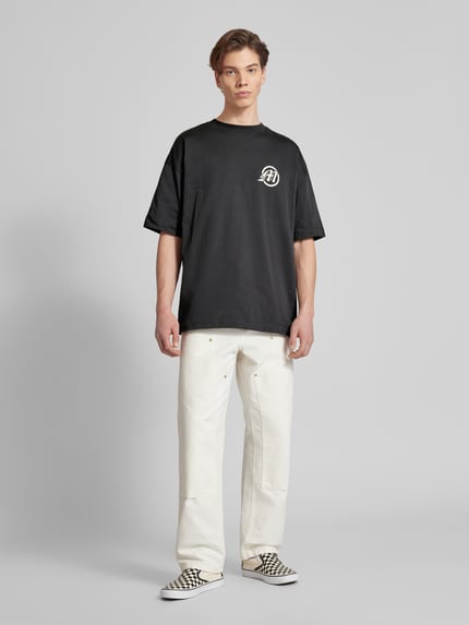 Multiply Apparel Oversized T-Shirt mit Logo-Print Black 1