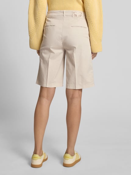CAMBIO Wide leg korte broek met persplooien, model 'STELLA BERM' Steengrijs - 5