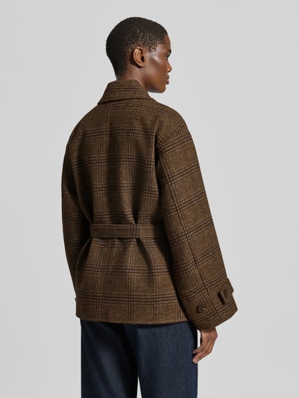 MSCH Copenhagen Relaxed Fit Jacke mit Woll-Anteil Modell 'Amaranda' Dunkelbraun 5