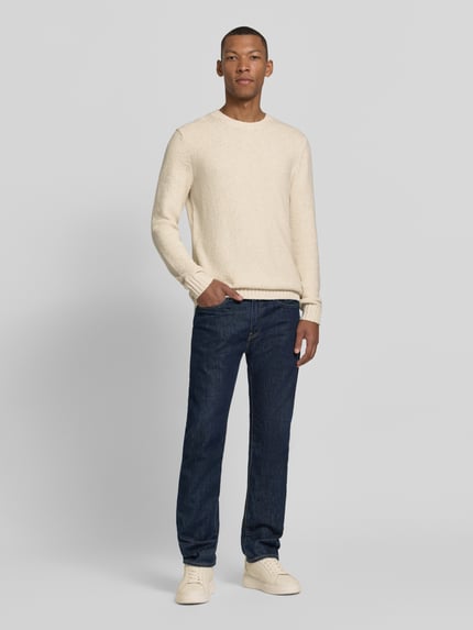 CINQUE Regular Fit Strickpullover mit Rundhalsausschnitt Modell 'CIZAC' Offwhite 1