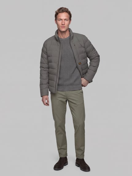 G-Star RAW Steppjacke mit Brusttasche Hellgrau 1