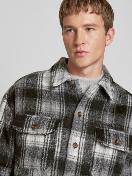 PROHIBITED Regular fit vrijetijdsoverhemd met linnen, model 'CHELSEA' Zwart - 3