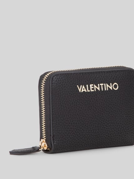 Valentino Bags Portfel z napisem z logo Czarny 2