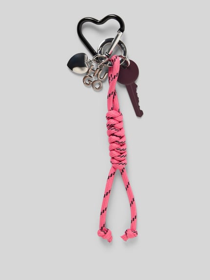 HUGO Schlüsselanhänger mit Wickeloptik Kurdel Modell 'NEEKO_CHARM' Pink 1
