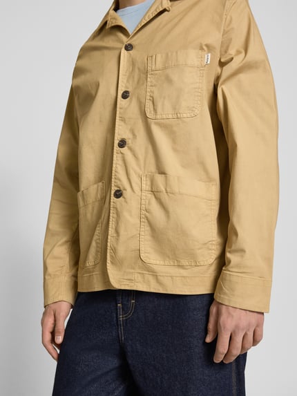 Pepe Jeans Regular Fit Hemdjacke aus Baumwoll-Mix Khaki 3