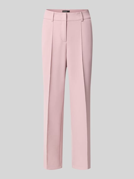 krój regular fit Wąskie spodnie z domieszką mieszanki wiskozy i bawełny model 'FARAH' Shop The Look MANNEQUINE