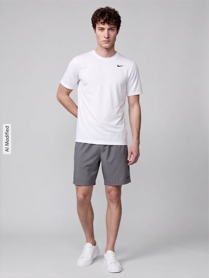 Nike Training Szorty sportowe o kroju regular fit z nadrukiem z logo Średnioszary 1