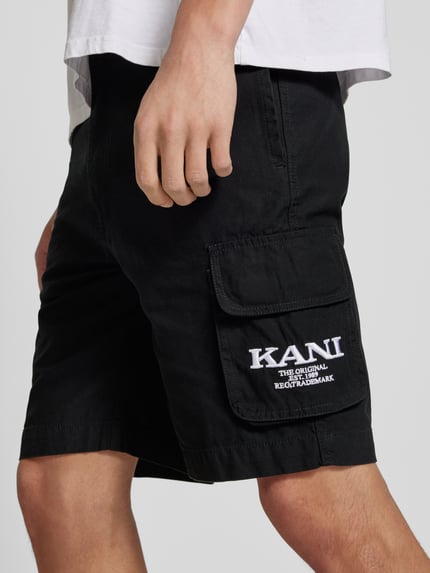 Karl Kani Regular Fit Cargoshorts mit Label-Stitching Black 3