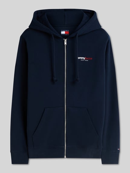 Tommy Jeans Bluza rozpinana o kroju relaxed fit z mieszanki bawełny Granatowy 2