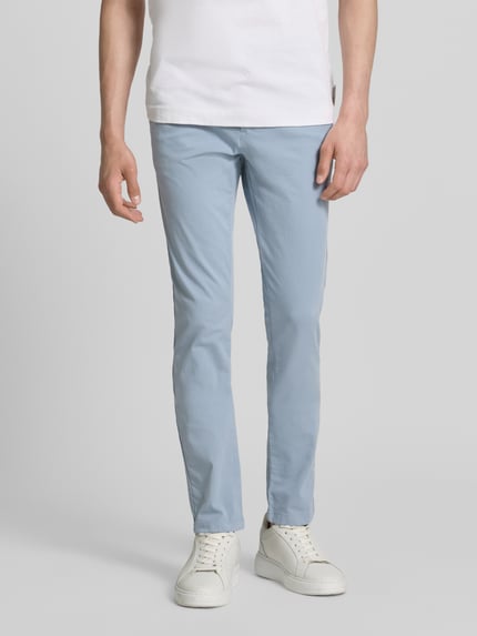 BOSS Orange slim fit chino van katoenmix Lichtblauw - 4