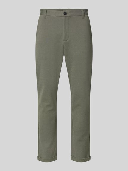 Produktfoto, Cropped Hose mit Eingrifftaschen von Lindbergh, mieszanka materiałów z dodatkiem wiskozy, krój krótki, drobno fakturowana, szerokość w rozmiarze M: 46 cm, długość wewnętrzna nogawki w rozmiarze M: 72 cm