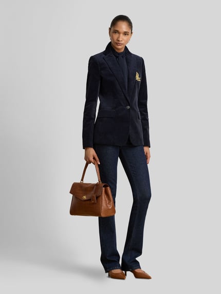 Lauren Ralph Lauren Regular Fit Kurzblazer mit Logo-Applikation Marine 1