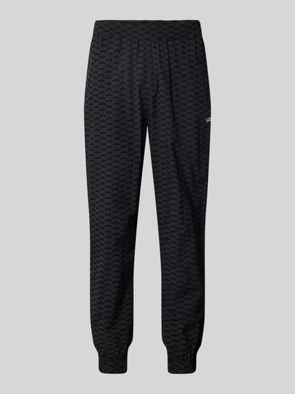 BLKVIS Relaxed fit trainingsbroek met labelstitching Zwart - 2