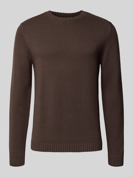 s.Oliver RED LABEL Pullover mit markanten Teilungsnähten Schoko 1