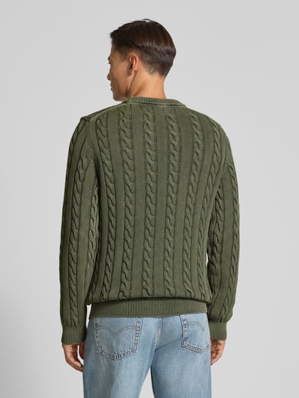 MCNEAL Strickpullover mit gerippten Abschlüssen Oliv 5