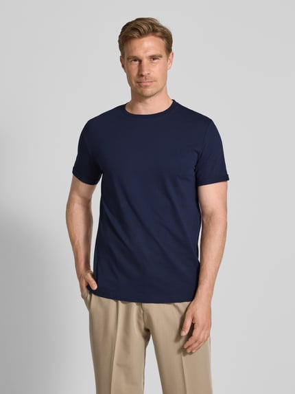 Les Deux T-Shirt mit Rundhalsausschnitt Modell 'Norregaard' Marine 4
